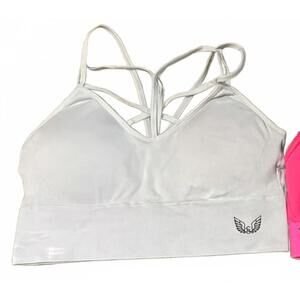 Fornia Women's Gray Stone Washed Lattice Bralette